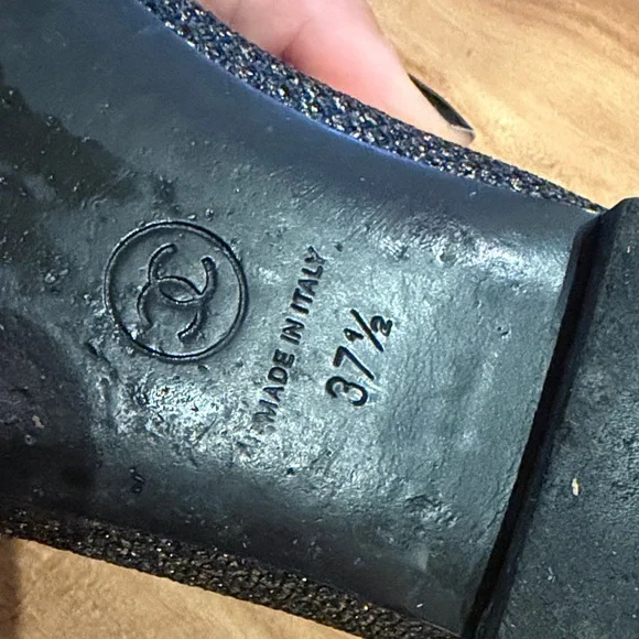 Chanel Glitter Loafers